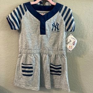4T New York Yankees Toddler Dress With Bloomers. NWT.